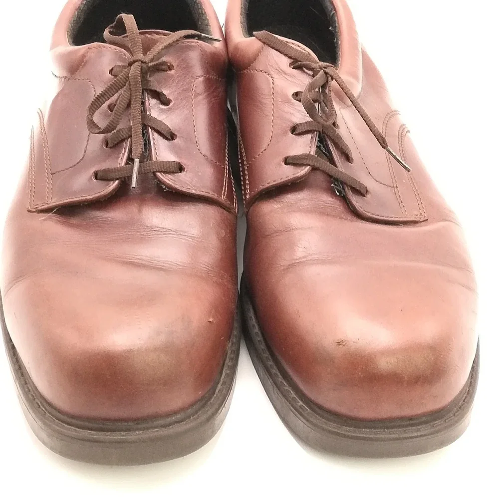 Deer Stags Dress Shoes Mens Boulder Brown Leather Kentech Comfort Lace Up 13